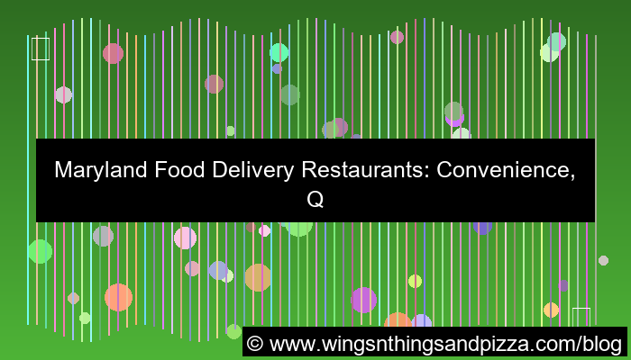 food delivery restaurant md