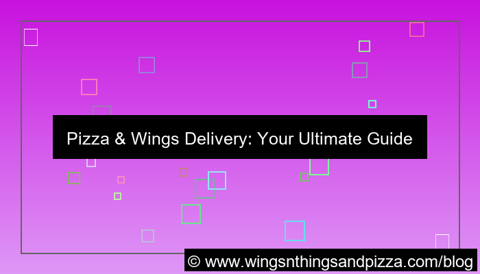 ilustrasi pizza and wings delivery