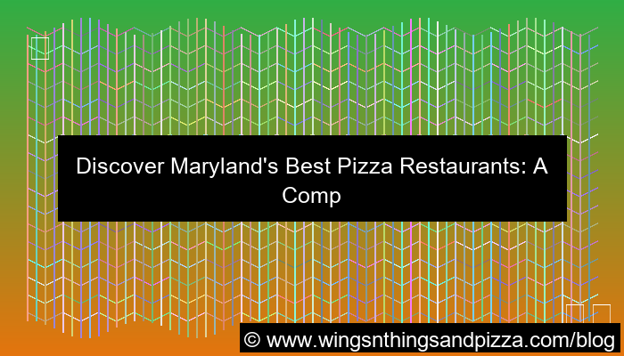 pizza restaurant maryland