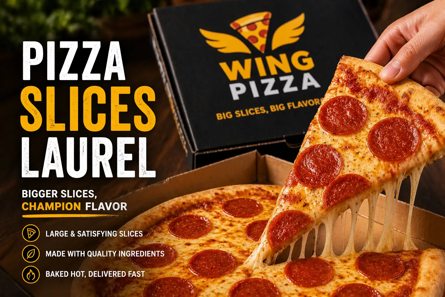 Pizza slices Laurel fresh cheesy quick slice near me Laurel Maryland
